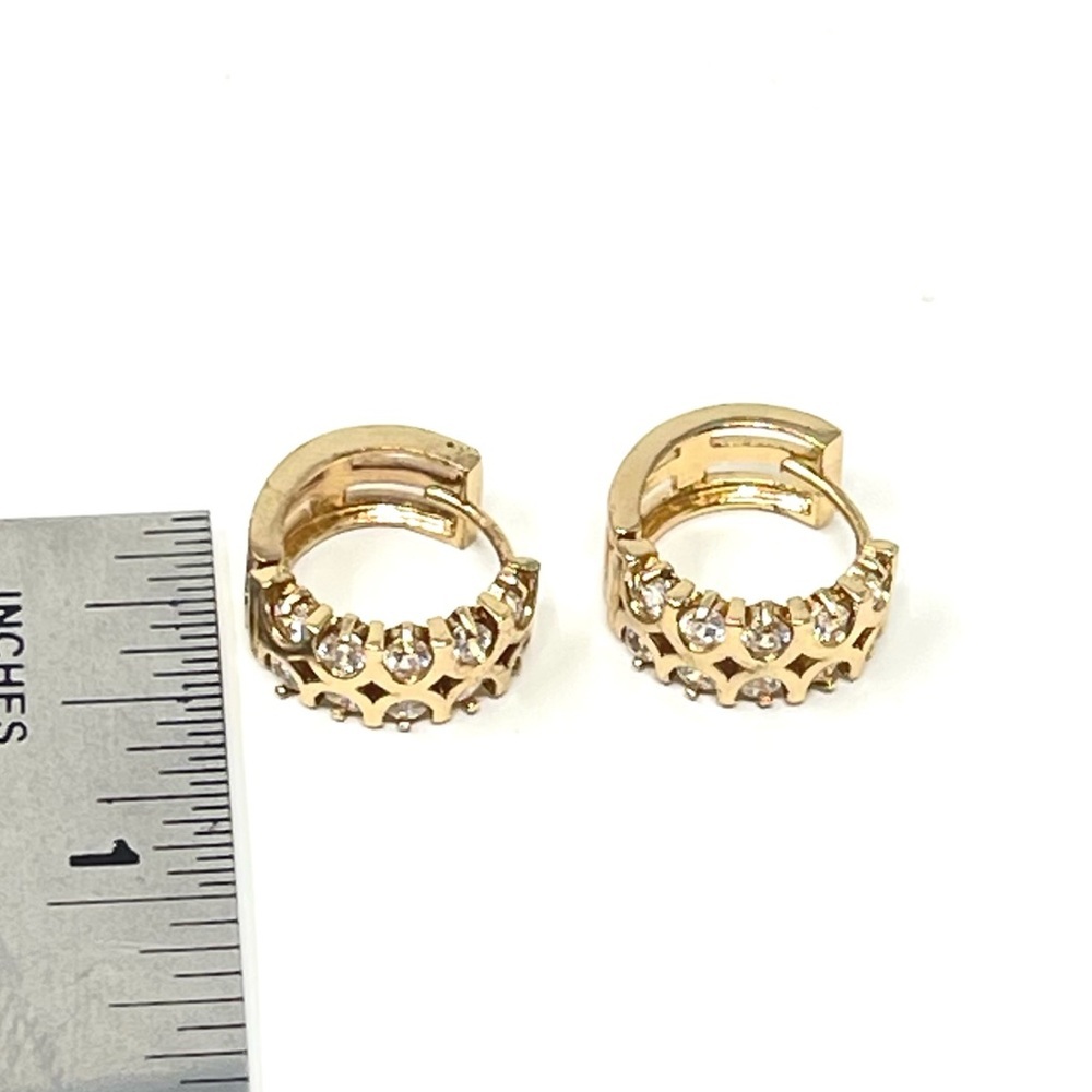 New Anthropologie Crystal Hoop Earrings - Picture 4 of 4